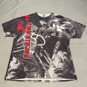 VTG Y2K Dirtbike Motorcross Men XL ATV Off Road Supreme Skate Gray T-Shirt-6362